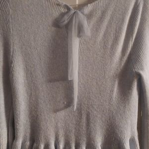 pale blue long sleeve sweater